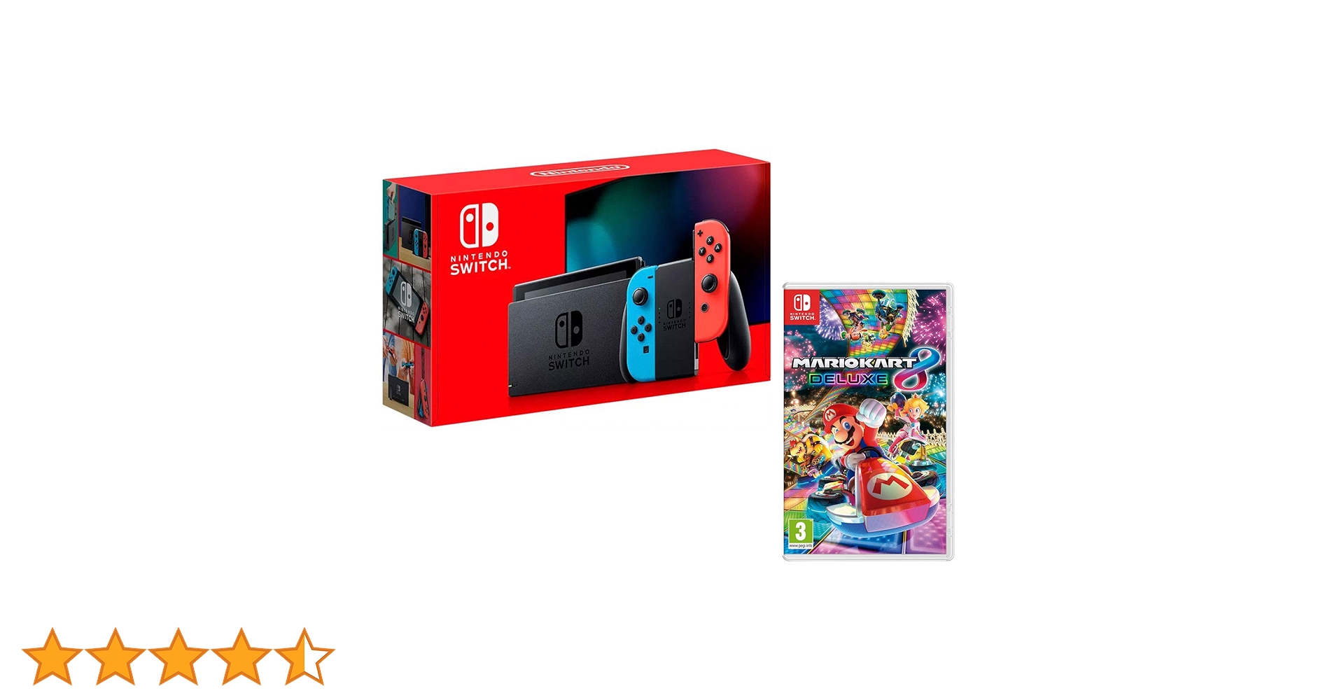 ニンテンドー　Switch Nintendo Switch Konsole 32Gb Neon-Rot/Neon-Blau + Mario Kart